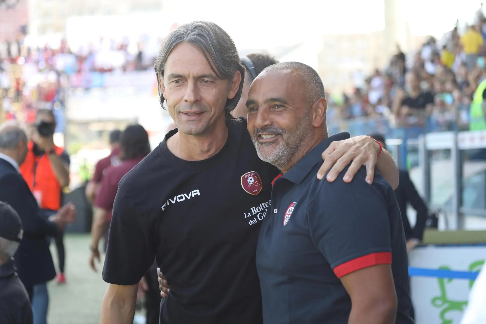 Liverani con Pippo Inzaghi (Foto Max Solinas)