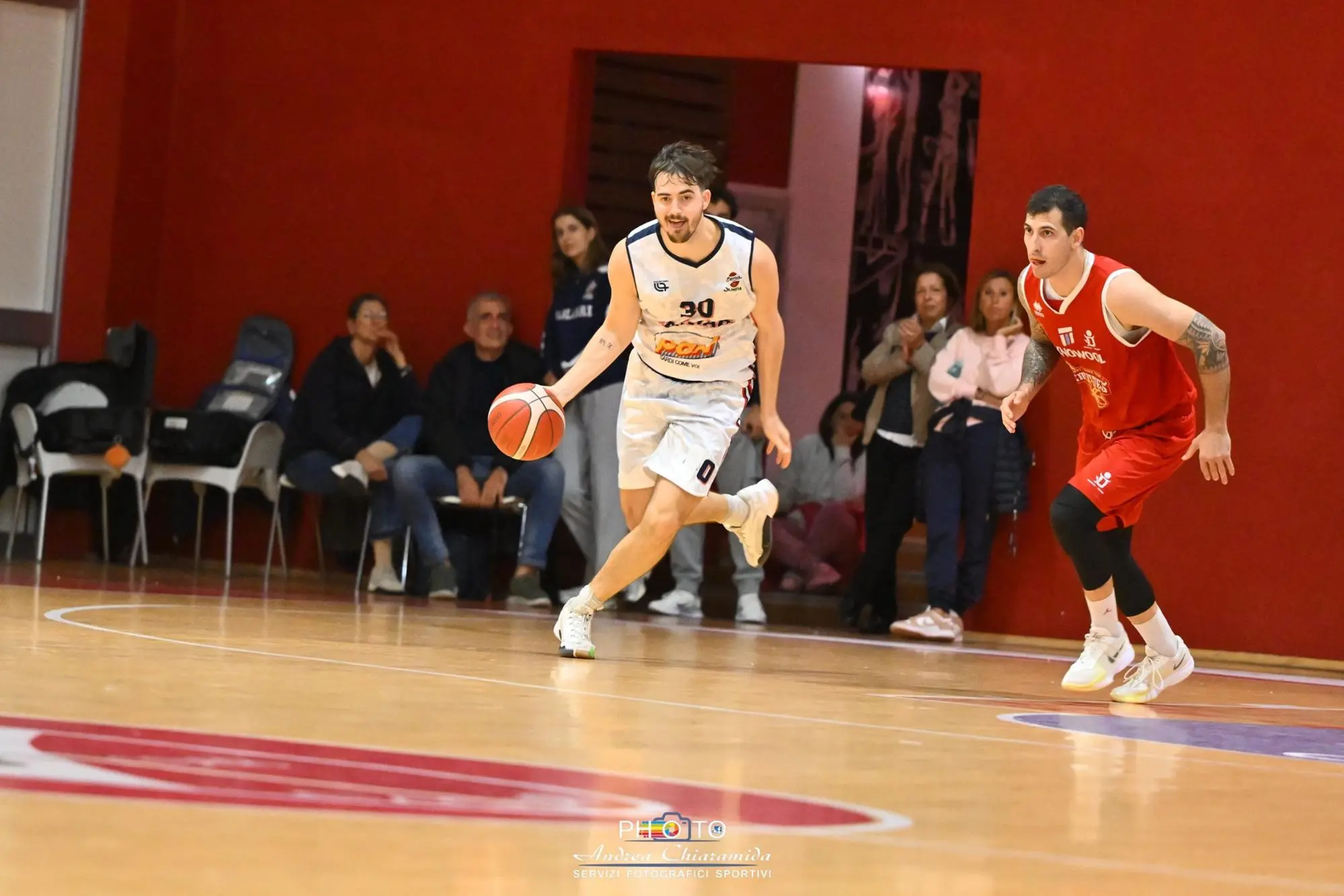 Daniel Orrù, guardia dell'Olimpia (foto Chiaramida)