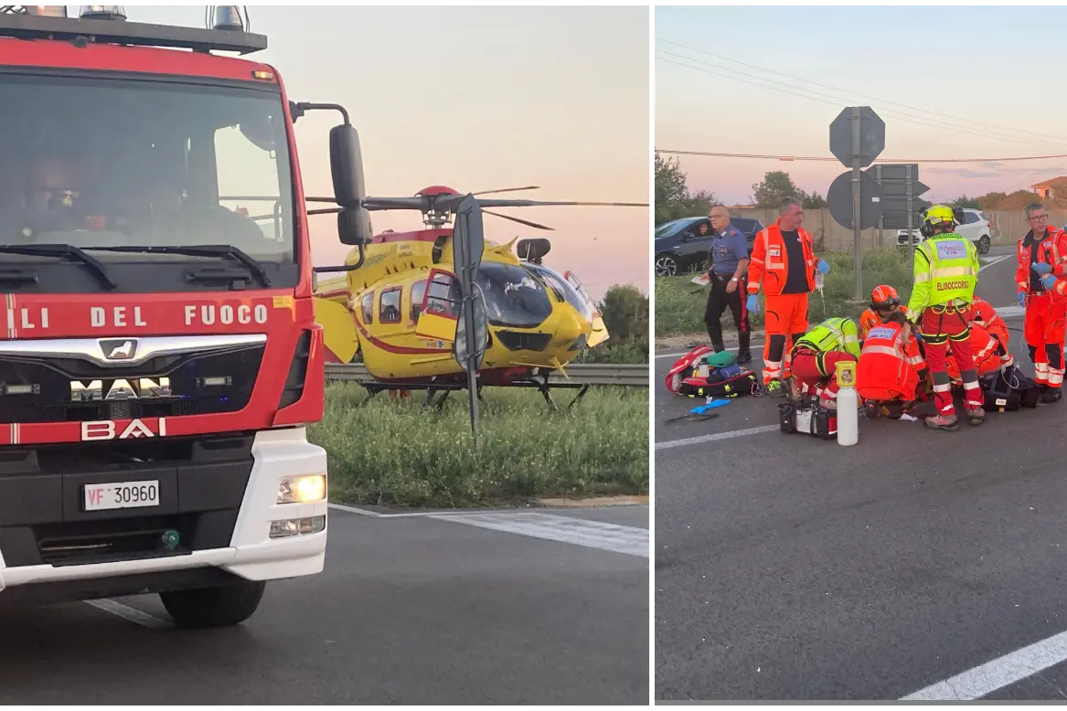 L'incidente sulla ex 131 (Pala)