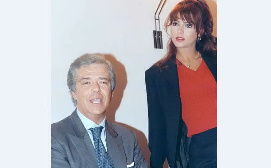 Con Miriana Trevisan nel 1996 (Ansa)