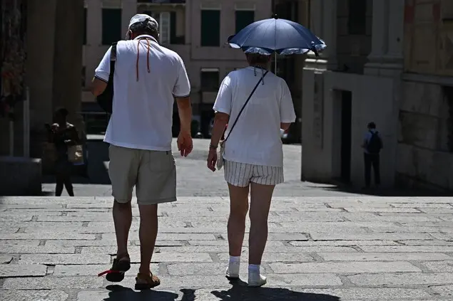Caldo record, allarme anziani e fragili (foto Ansa)