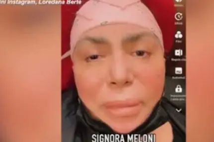 Нападение Лореданы Берте на Джорджию Мелони (из Instagram)