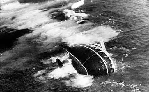 #AccaddeOggi: 25 luglio 1956, incidente tra l'Andrea Doria e la Stockholm (Archivio L'Unione Sarda)