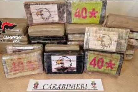 La droga ritrovata sul camion di Rossano Murru