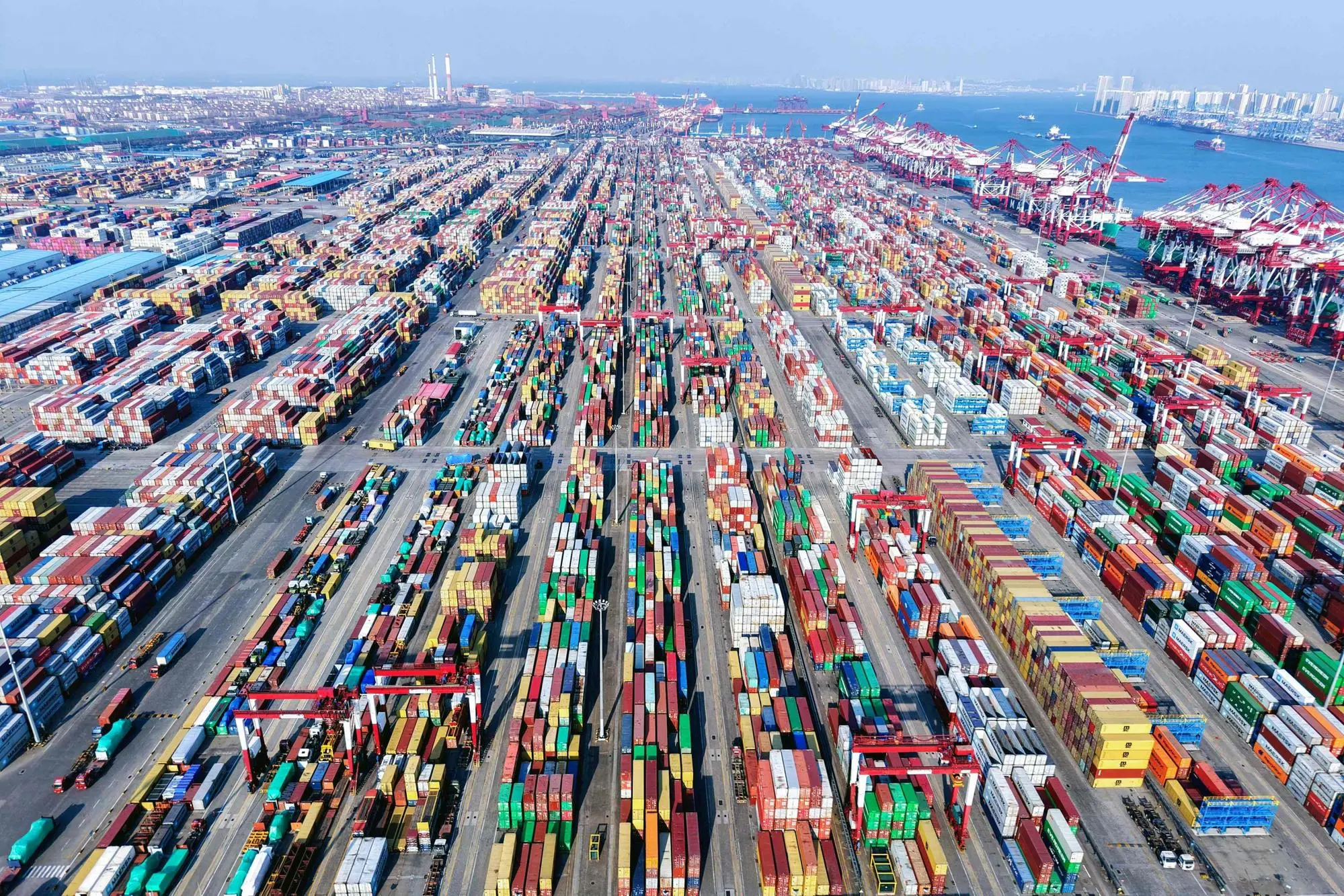Container (foto Ansa/Afp)