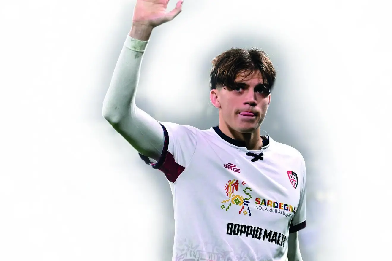 Cagliari's Marco Palestra during the Italian Serie A soccer match Atalanta BC vs Cagliari Calcio at the New Balance Arena in Bergamo, Italy, 13 december 2025.ANSA/MICHELE MARAVIGLIA