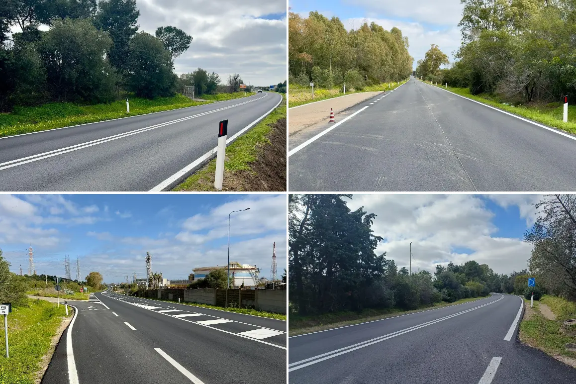 Il nuovo asfalto sulla 195