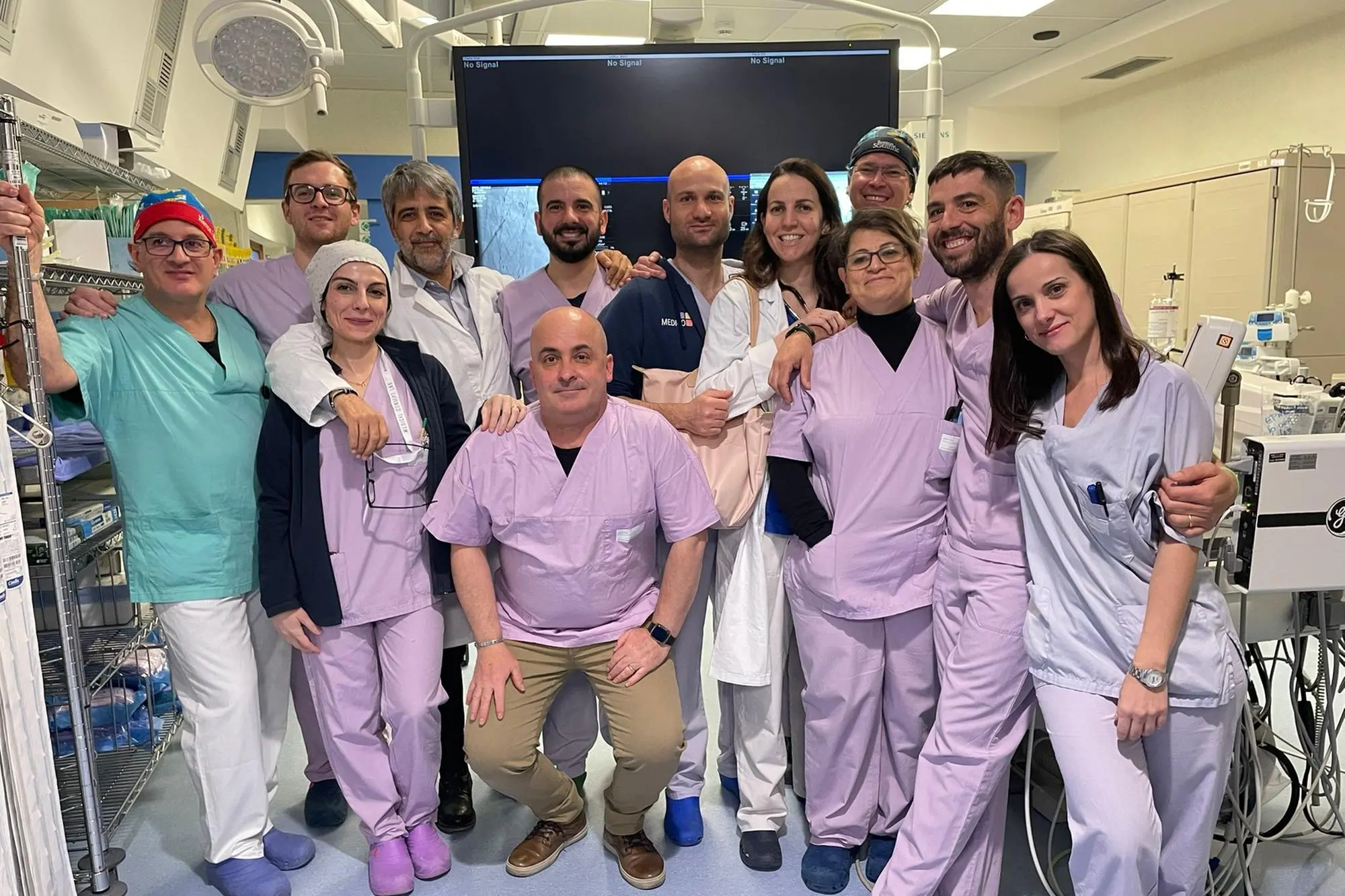Il personale reparto cardiologia San Francesco Nuoro (foto Tellini)