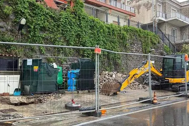 I lavori al parcheggio (Foto Tellini)