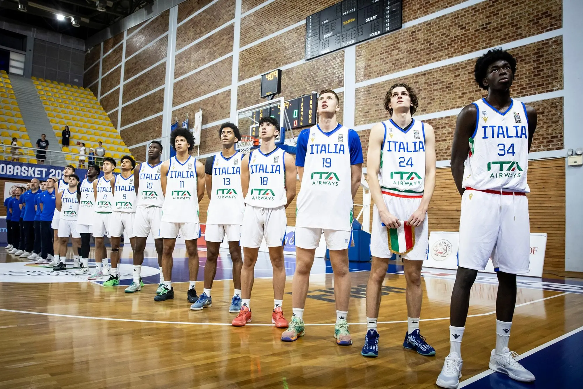 L'Italia Under 20 (foto Italbasket)