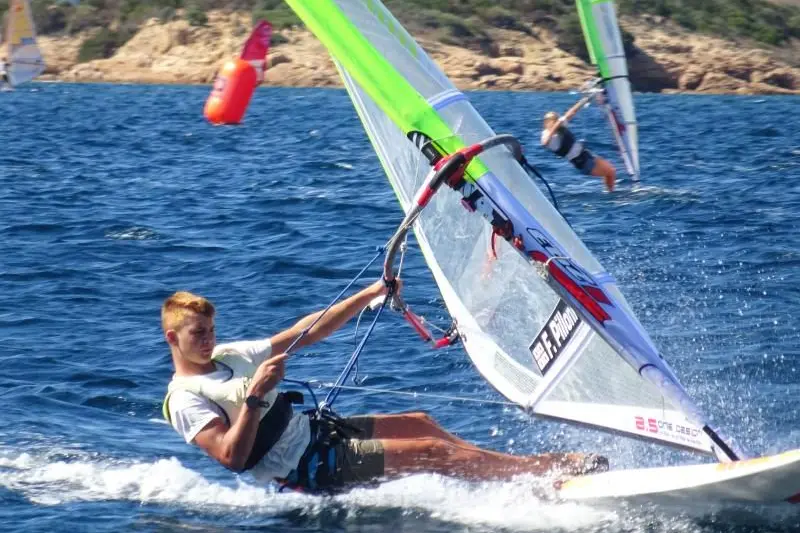 Federico Pilloni (Windsurfing Club Cagliari), Italian Techno 293 champion (photo Antonello Ciabatti)