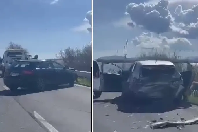 I due  incidenti sulla 195 (Foto: Alessia Manca)