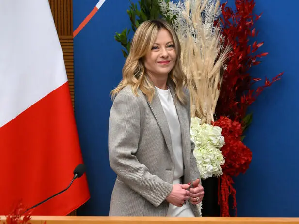 Italian Prime Minister Giorgia Meloni attends the end-of-year press conference in Rome, Italy, 09 January 2026. ANSA/ETTORE FERRARI