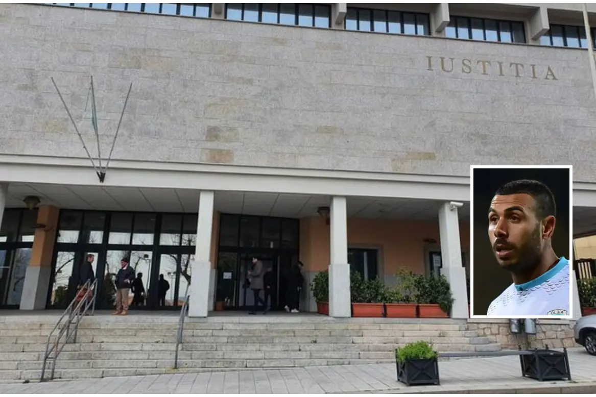 Il tribunale di Tempio Pausania (Ansa) e, nel riquadro, Daniele Ragatzu (Archivio L'Unione Sarda)