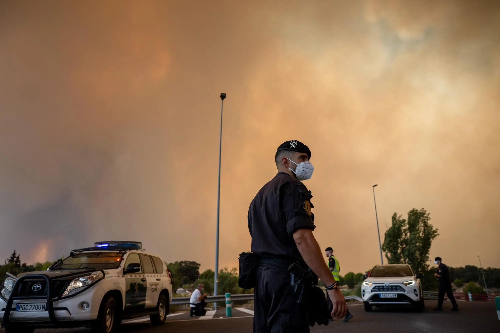 Roghi in Spagna (foto Ansa/epa)
