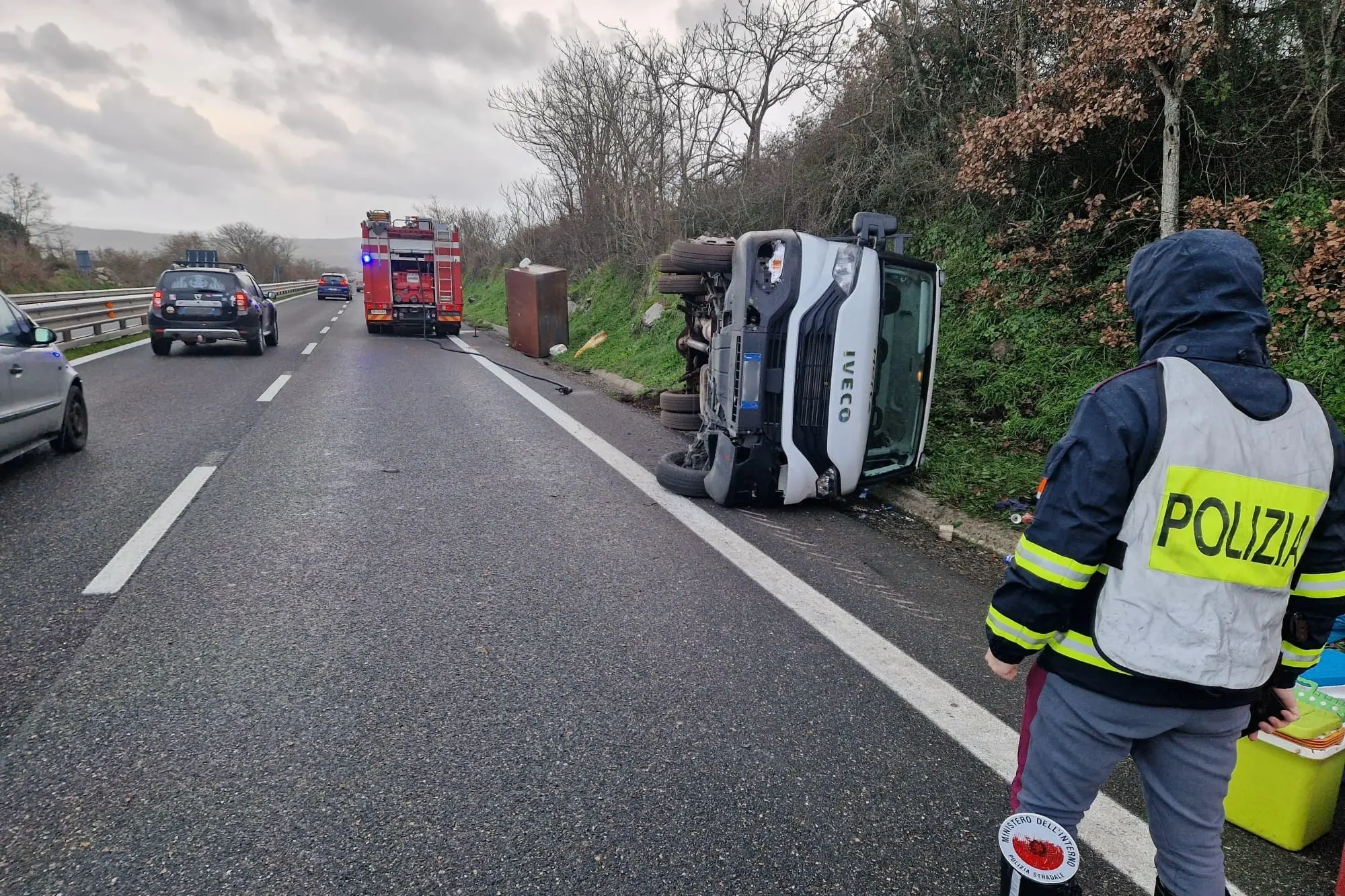 Bonorva, l'incidente sulla 131 (foto FLoris)