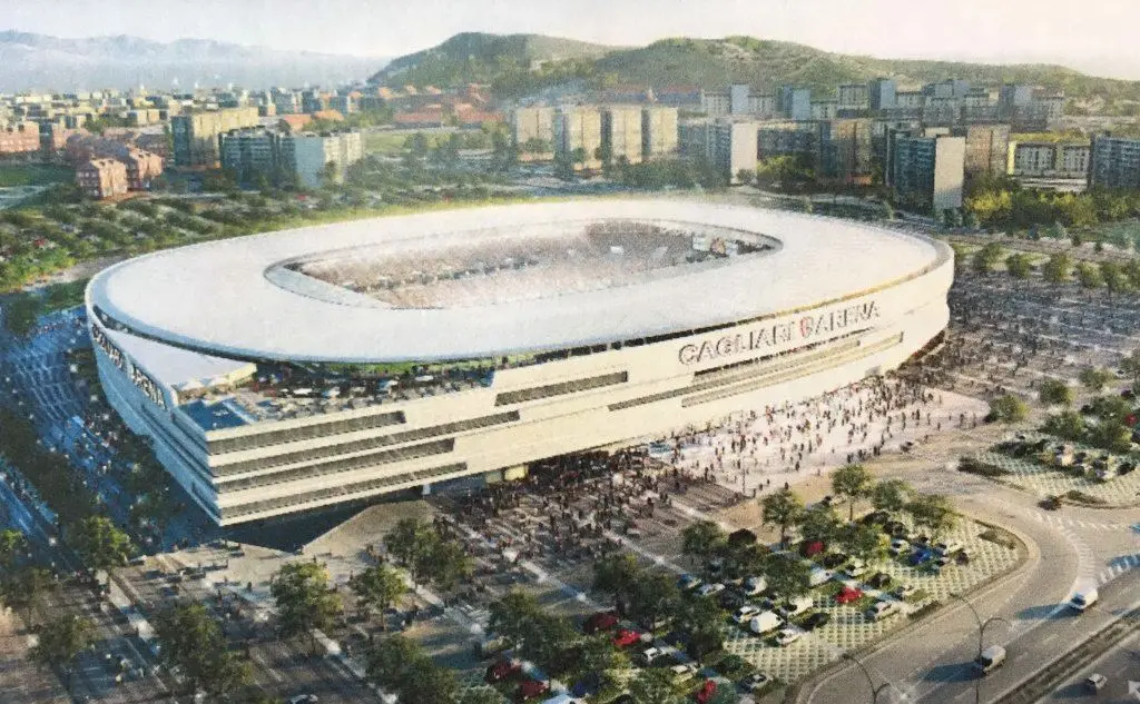 Un'immagine del nuovo stadio (Archivio L'Unione Sarda)