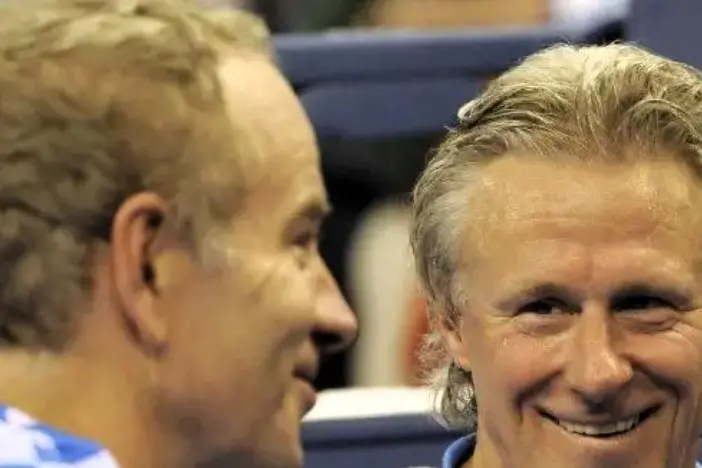 McEnroe e Borg (archivio L'Unione Sarda)