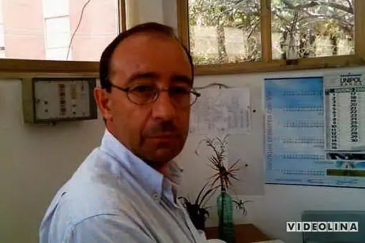 Giovanni Giulio Sulis in un fermo immagine tratto dal servizio del tg di Videolina.