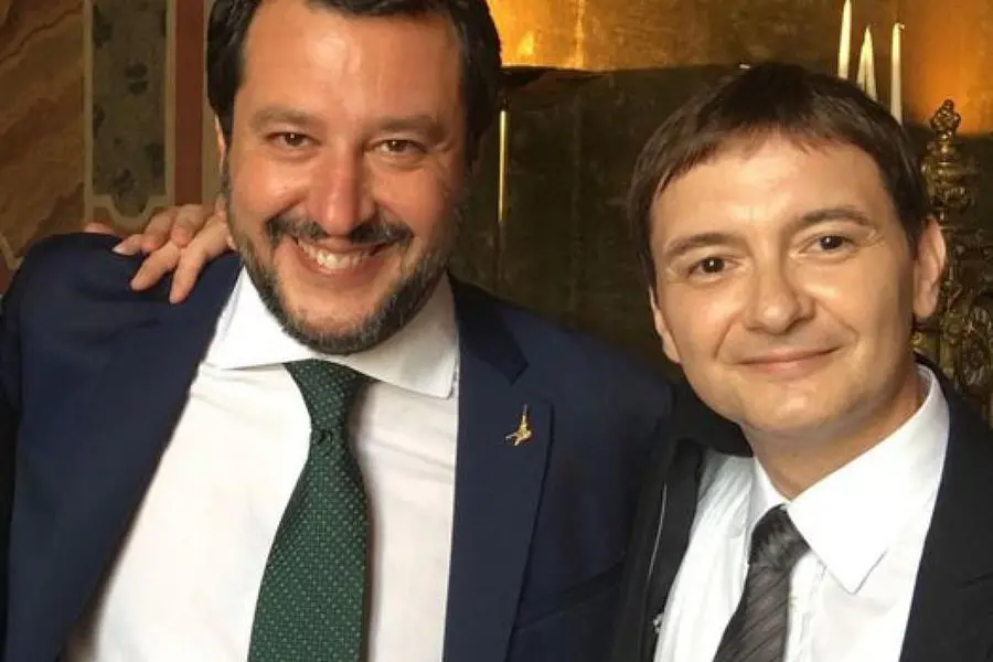 Matteo Salvini e Luca Morisi (foto da facebook @MatteoSalvini)