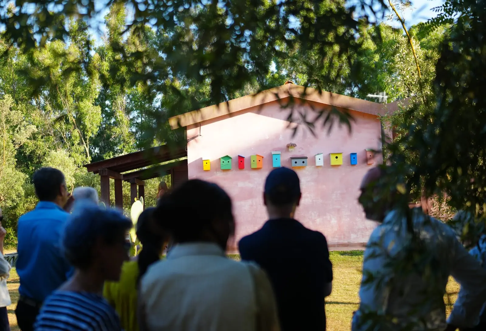 Un momento dell'inaugurazione all'agriturismo Nure