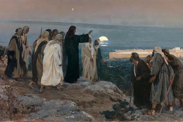 "Flevit super illam" (Pianse su di essa), dipinto di Enrique Simonet, 1892