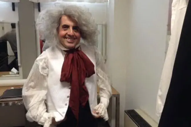 Massimiliano Medda nei panni di Beethoven (Ansa)