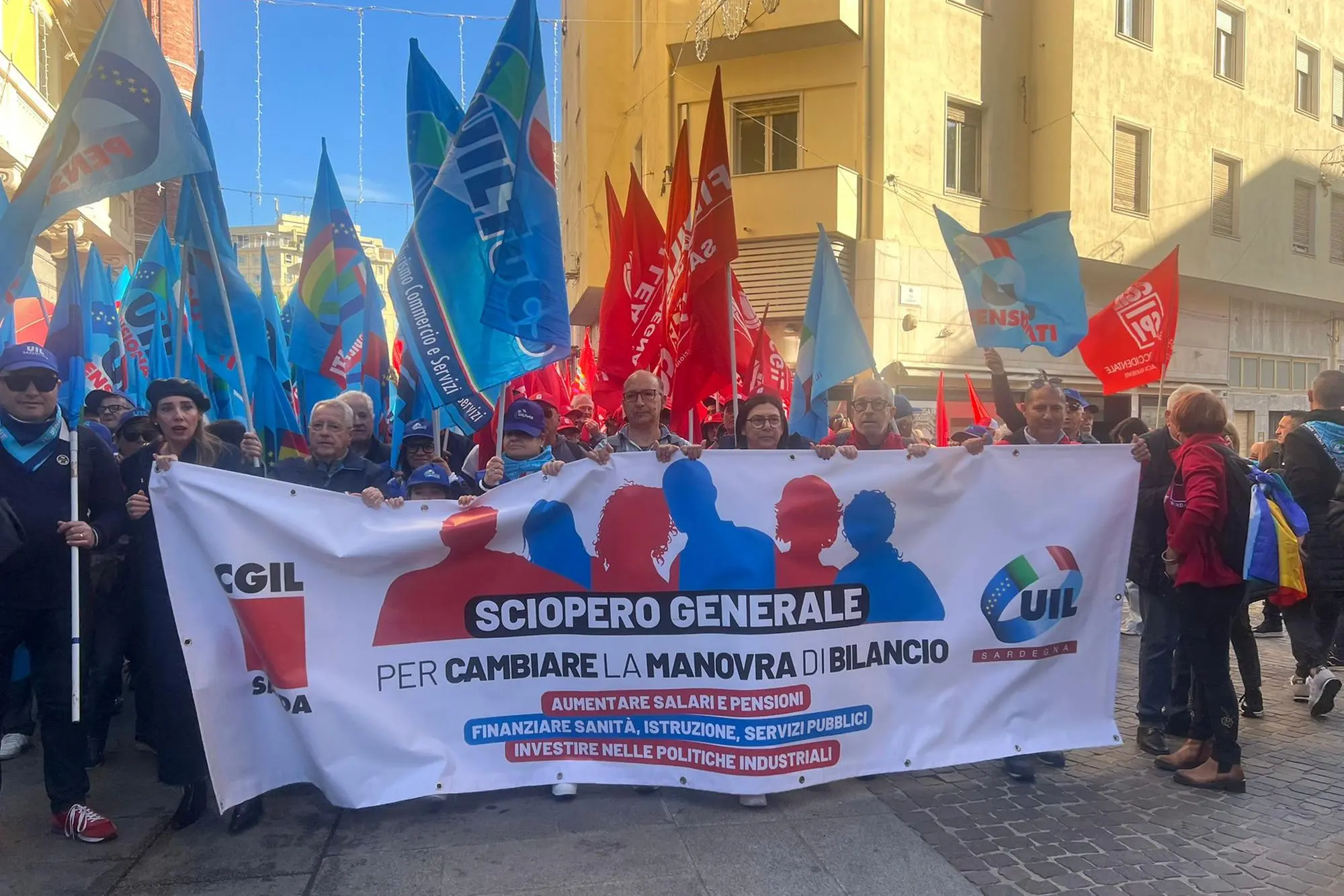 La protesta a Cagliari (foto Melis)