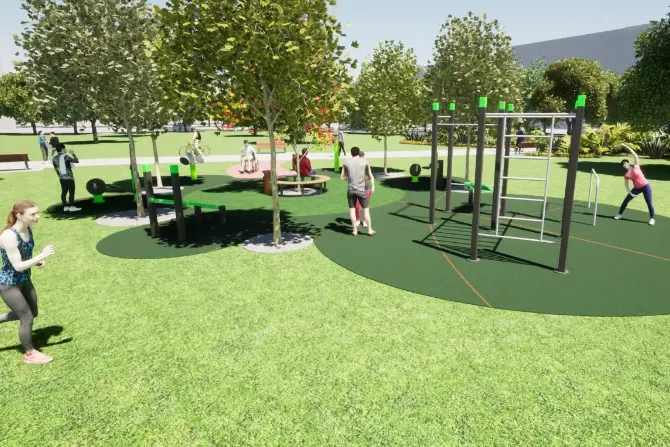 Rendering dell'area verde di Muros (foto concessa)