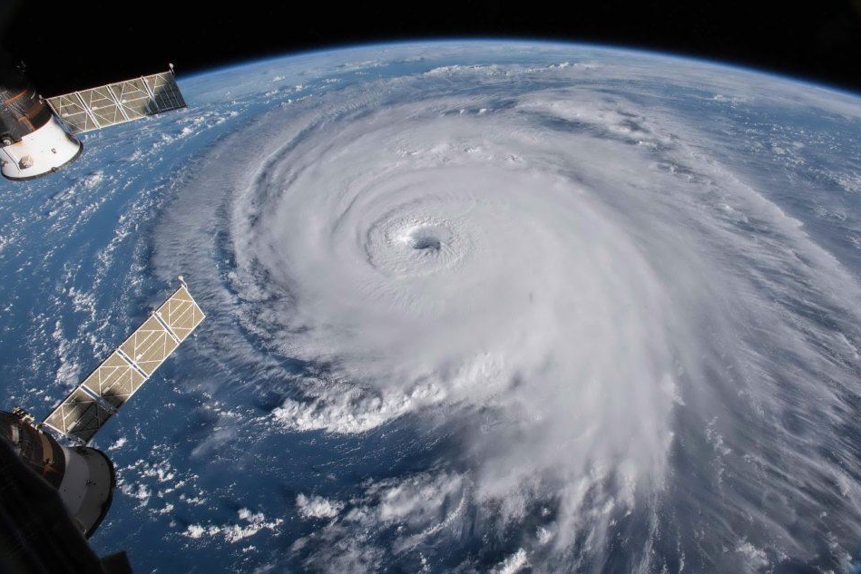 L'uragano Florence in una foto della Nasa (foto Ansa)