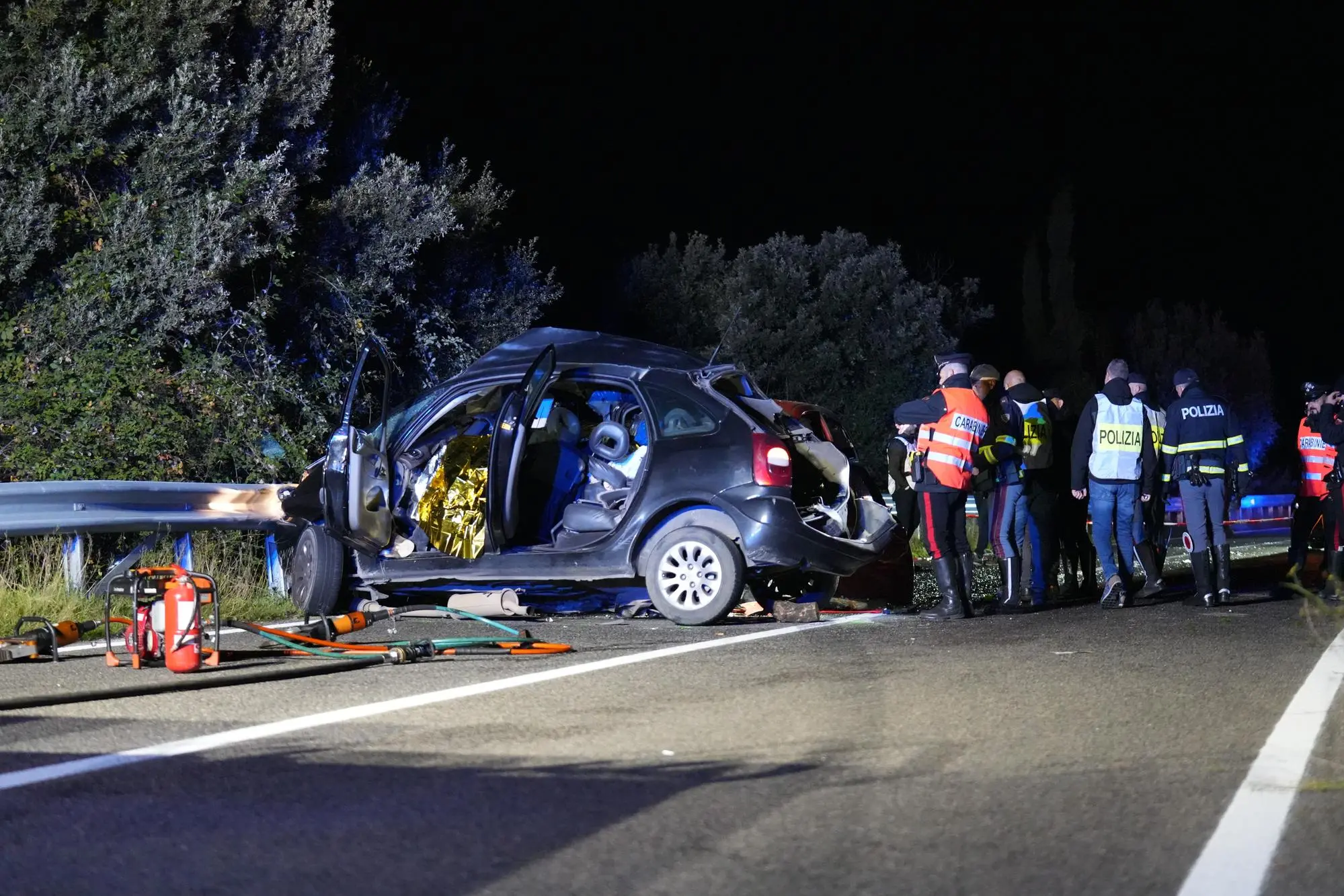 L'incidente a Ittiri (foto Floris)