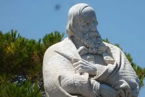 Il busto di Garibaldi a Caprera (Archivio L'Unione Sarda)