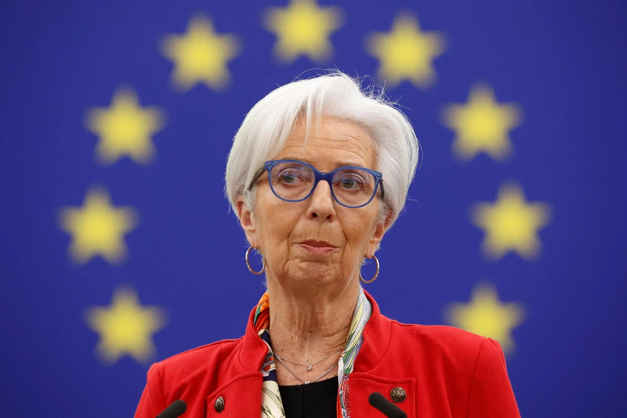 La presidente della Bce Christine Lagarde (Ansa/Epa)