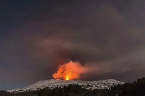 La recente esplosione di un cratere sull'Etna
