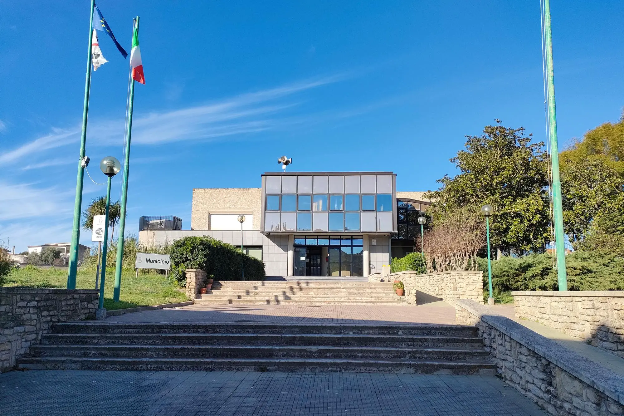 Il municipio di Baressa (foto di Giacomo Pala)