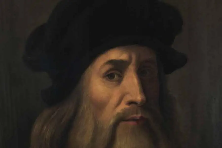 L'autoritratto di Leonardo da Vinci &quot;Tavola Lucana&quot; (via Ansa)