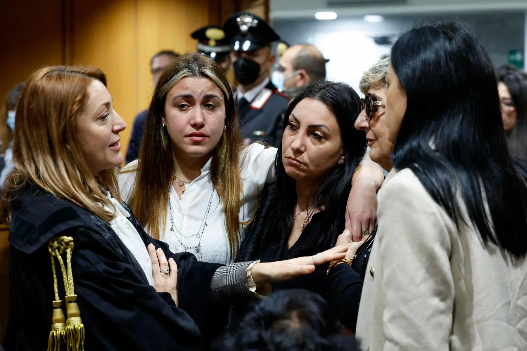 La famiglia di Desirée Mariottini  (foto Ansa)