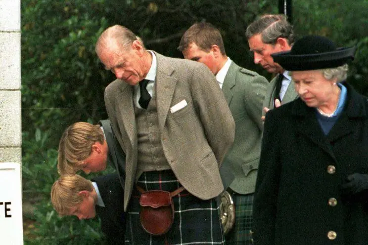 Ai funerali di Lady Diana