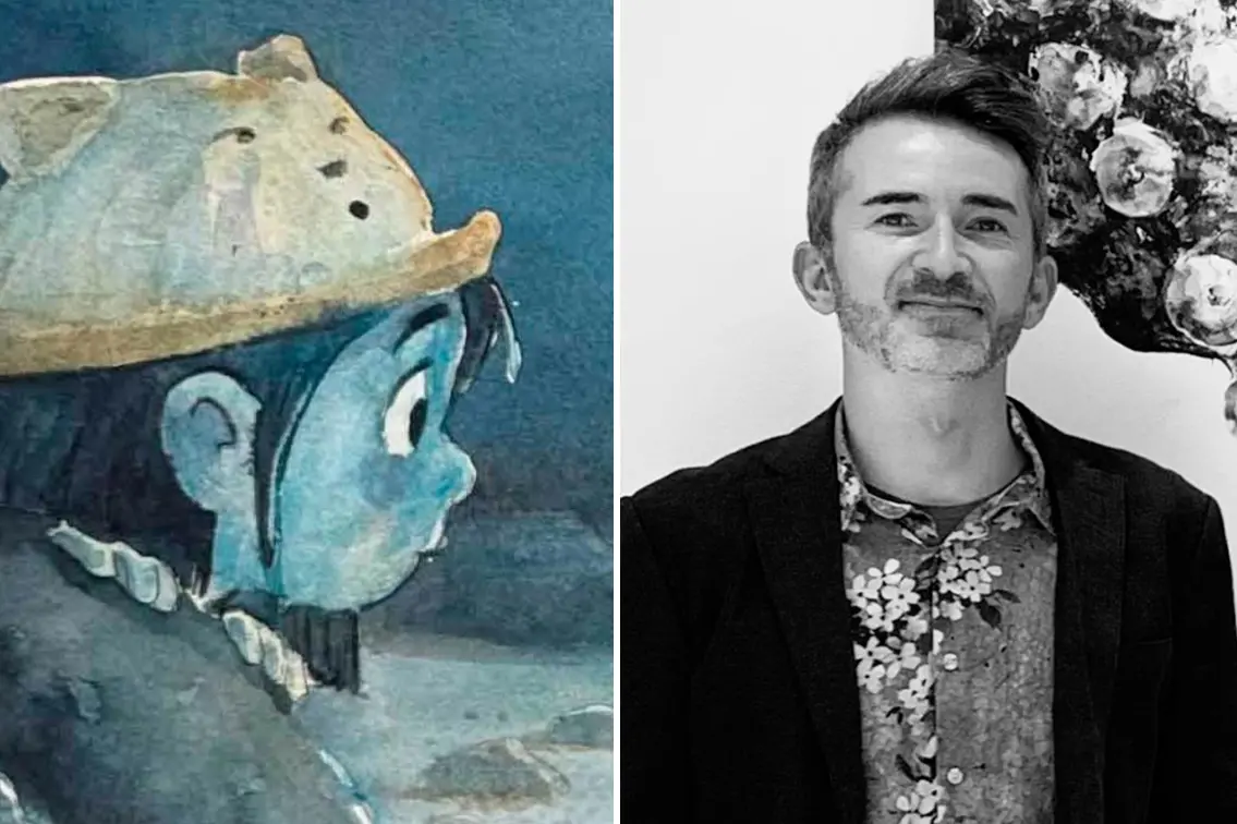 A sinistra un'immagine del libro, a destra Geremia Cerri