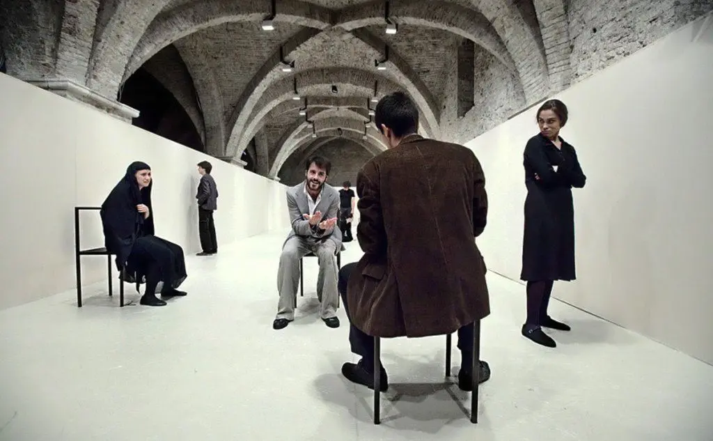 L'allestimento di &quot;Sei personaggi in cerca d'autore&quot; del regista Luca Ronconi (Ansa)