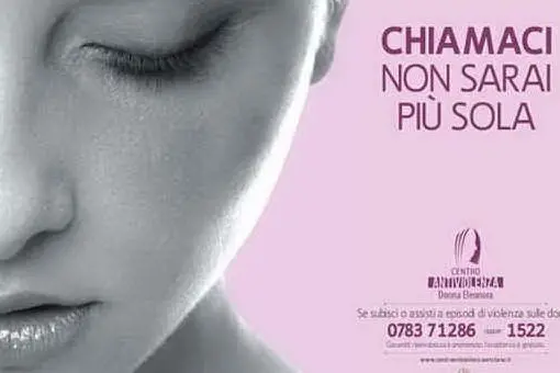 La locandina del Centro antiviolenza di Oristano