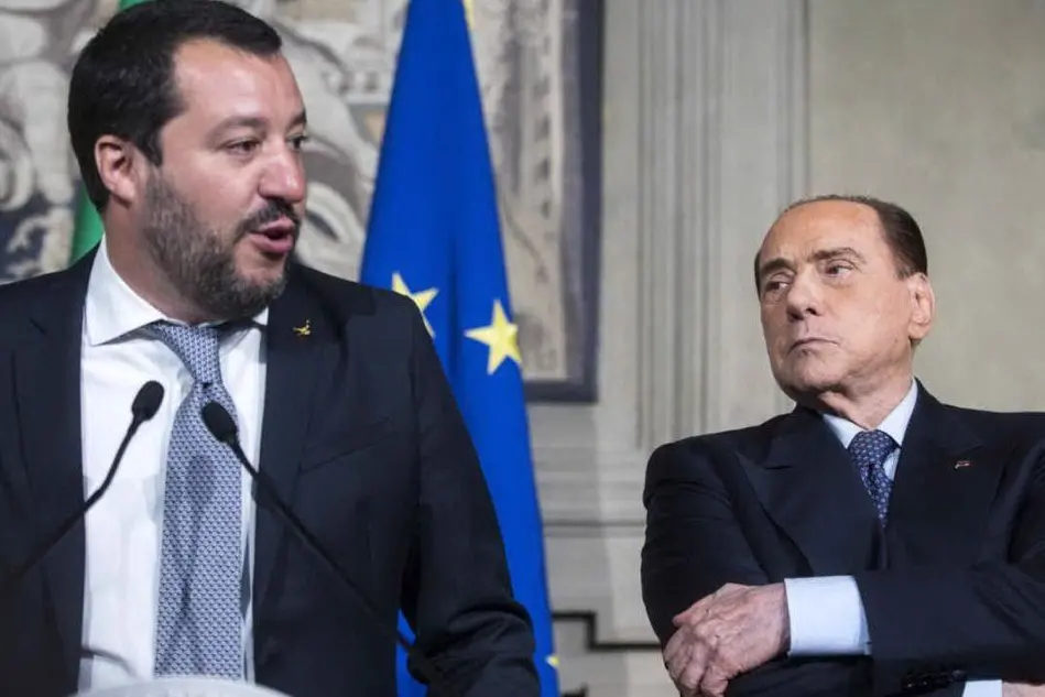 Salvini e Berlusconi (Ansa)