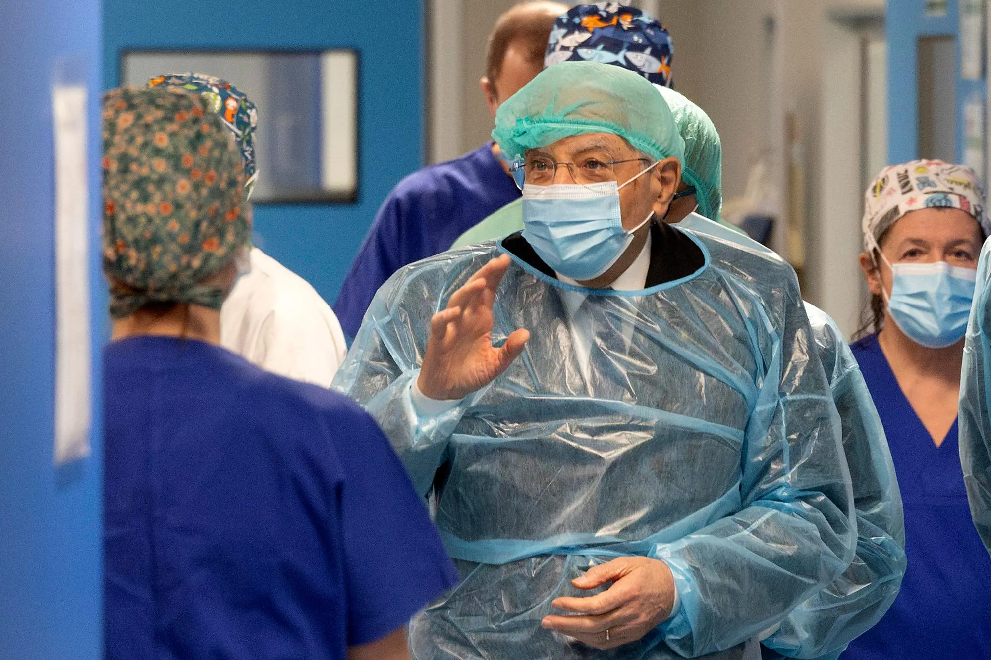 Il Presidente della Repubblica Sergio Mattarella all'ospedale Niguarda (Uff. Stampa Quirinale)