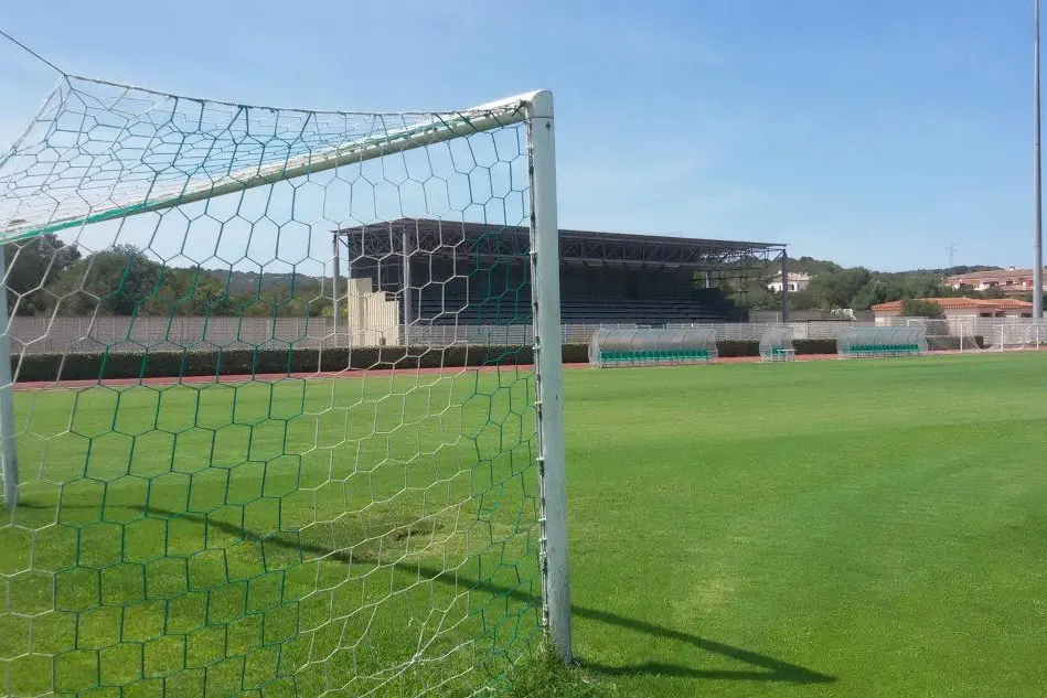 Un'immagine dello stadio "Pirina" di Arzachena
