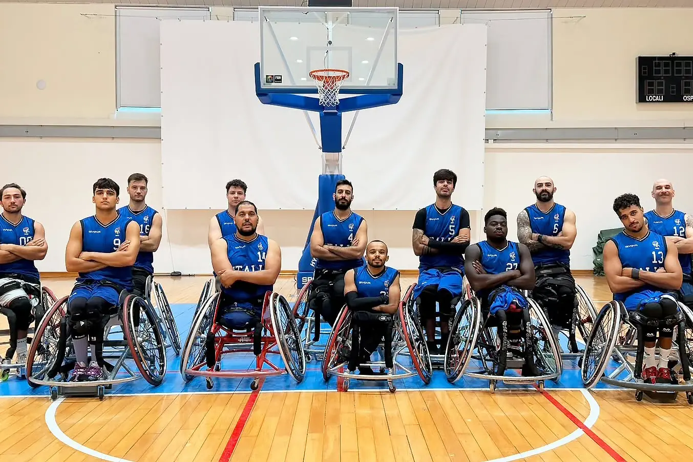 L'Italia, col 4 Papi, col 12 Ghione e col 13 Saaid (foto federazione)