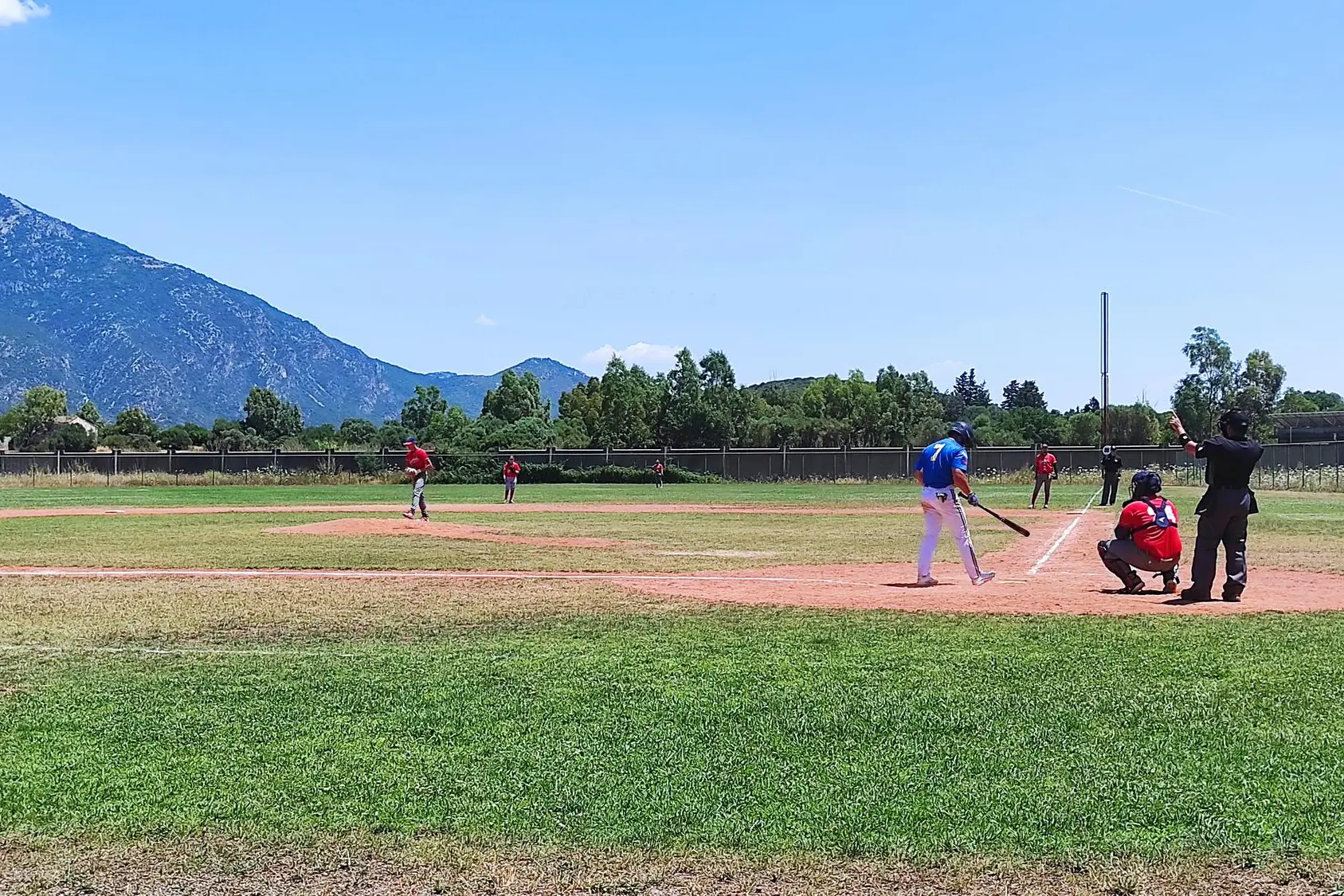 Il Cagliari Baseball in campo a Iglesias (foto Vanna Chessa)