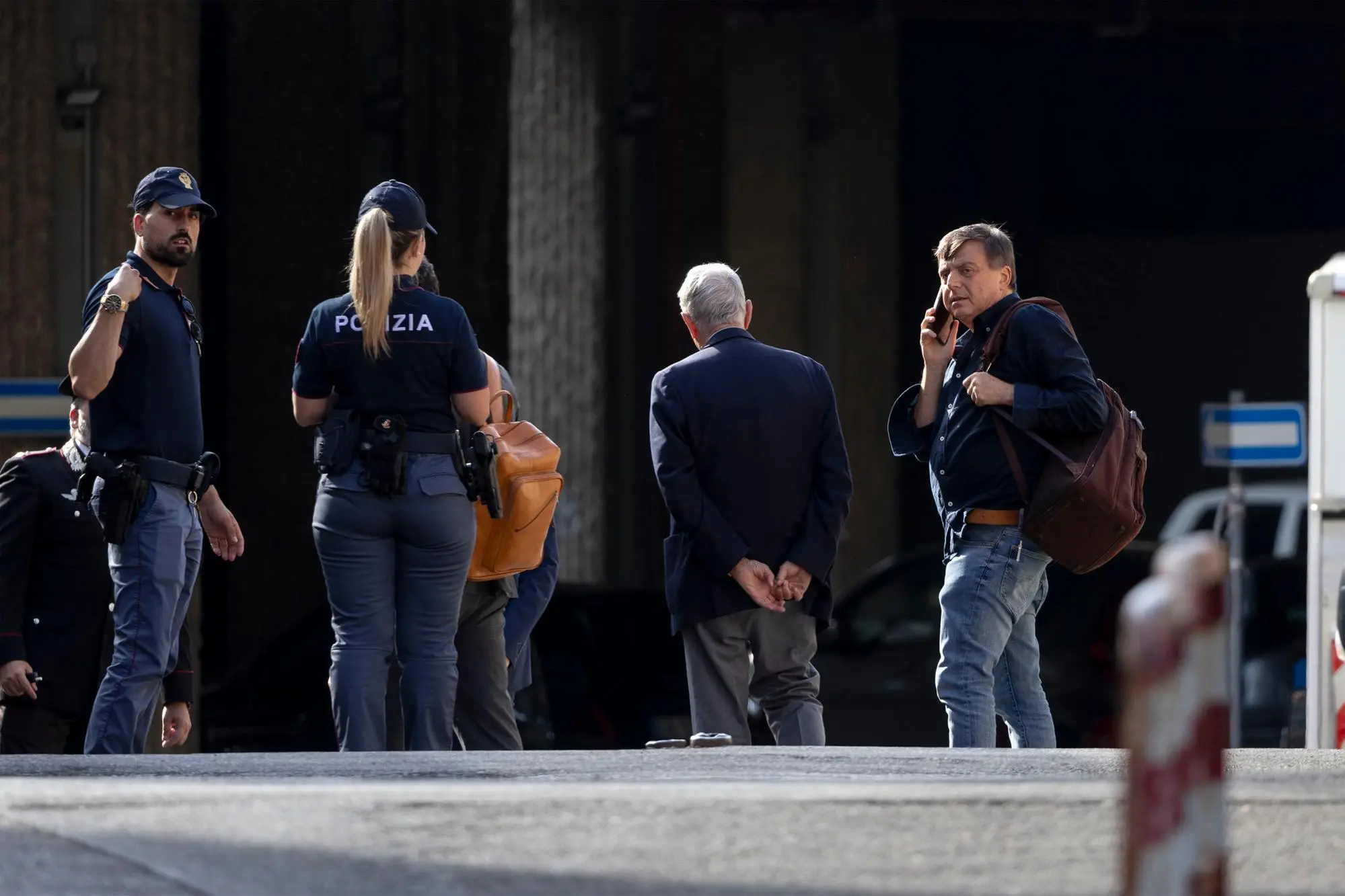 Valter Lavitola esce dalla Procura di Roma da una uscita secondaria, Roma, 8 luglio 2026. ANSA/MASSIMO PERCOSSI