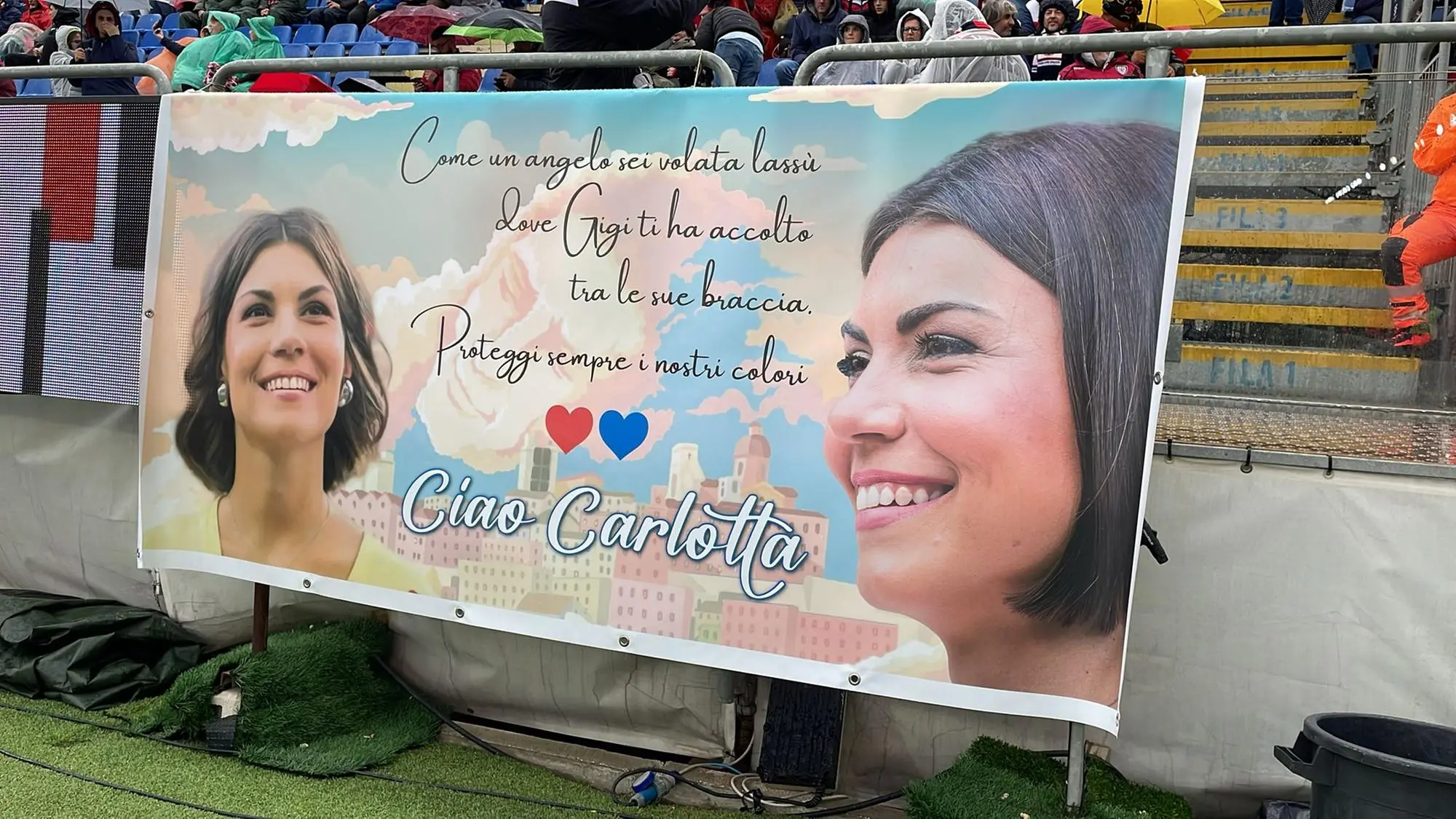 All’Unipol Domus lo striscione per Carlotta Dessì: «Ora sei tra le ...