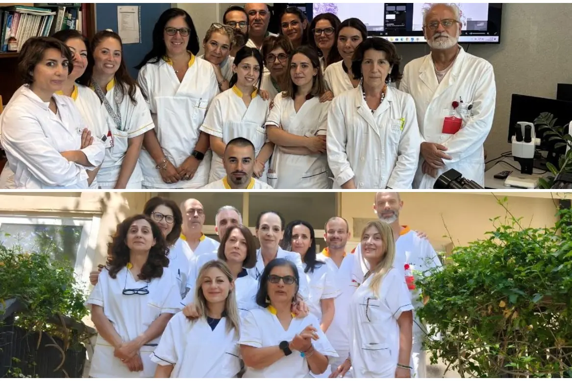 L'equipe della S.C Anatomia Patologica del P.O San Michele e Businco