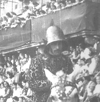 Pasquale Granata &quot;Granatino&quot;, primo sardo a correre al Palio di Siena nel 1951, foto tratta da &quot;ilpalio.org&quot;